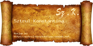 Sztrul Konstantina névjegykártya